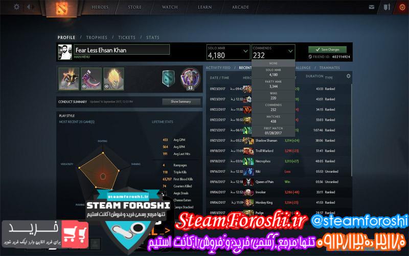 فروش اکانت MMR 4400