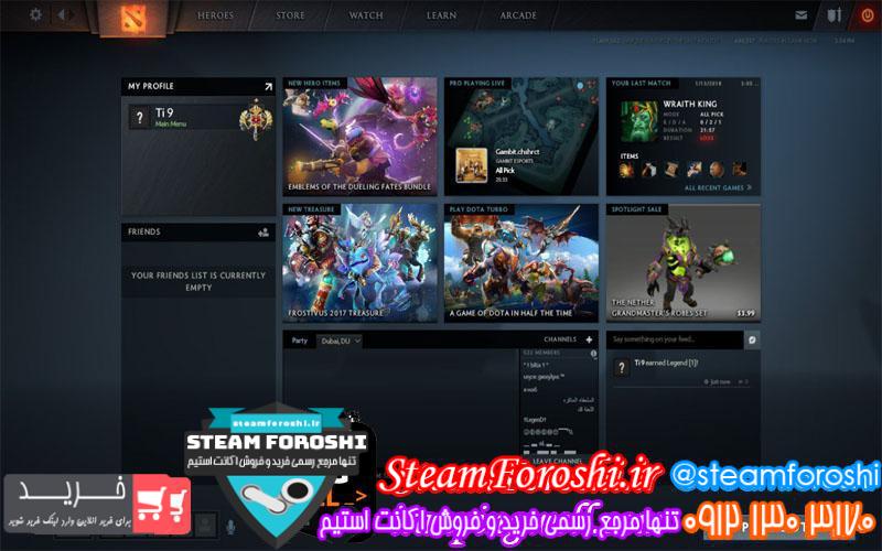 فروش اکانت دوتا ۲ کد 374