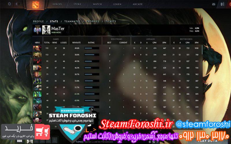 فروش اکانت دوتا ۲ کد 619