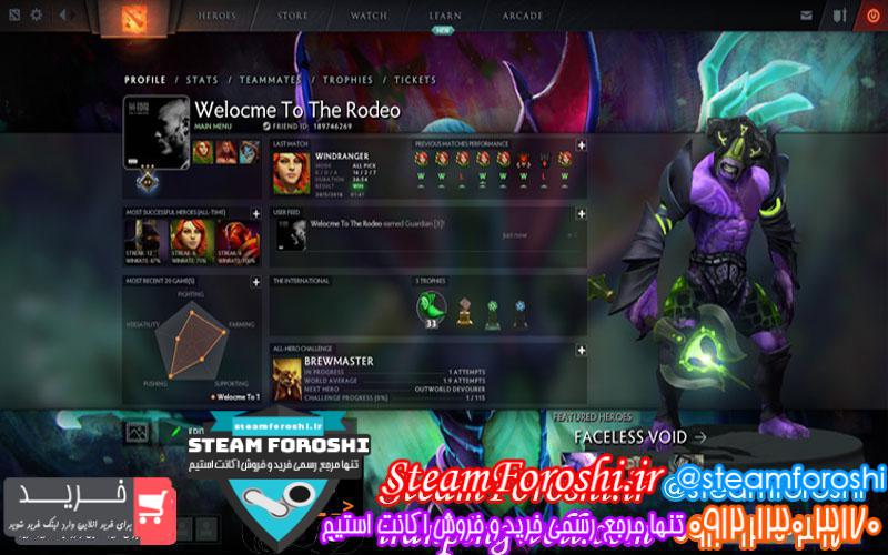 فروش اکانت دوتا ۲ کد 901