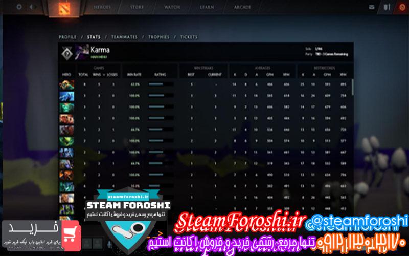 فروش اکانت دوتا ۲ کد 903