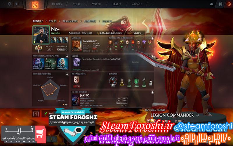 فروش اکانت دوتا ۲ کد 929