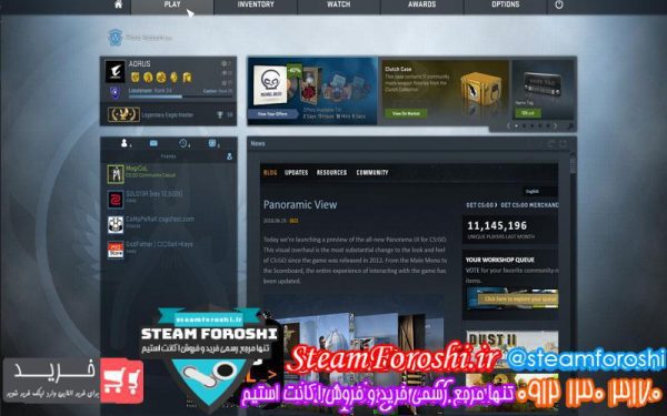 فروش اکانت cs go کد 1034