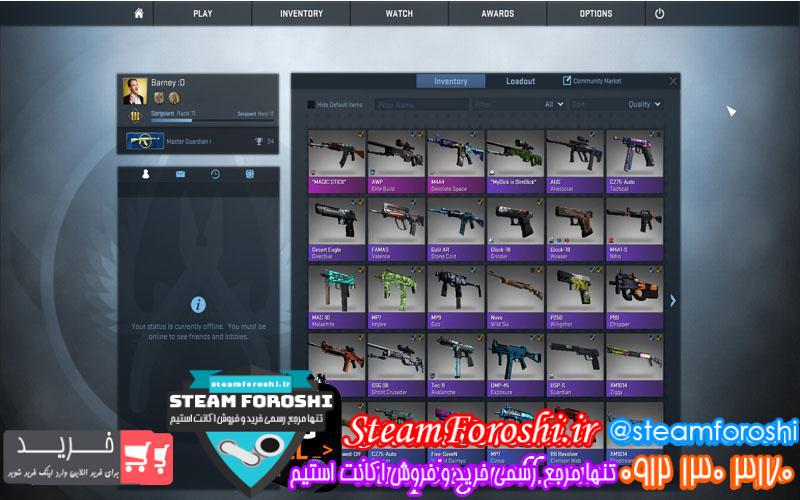 فروش اکانت cs go کد 1059