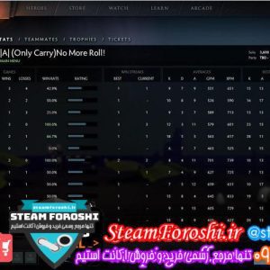 فروش اکانت دوتا ۲ کد 1234