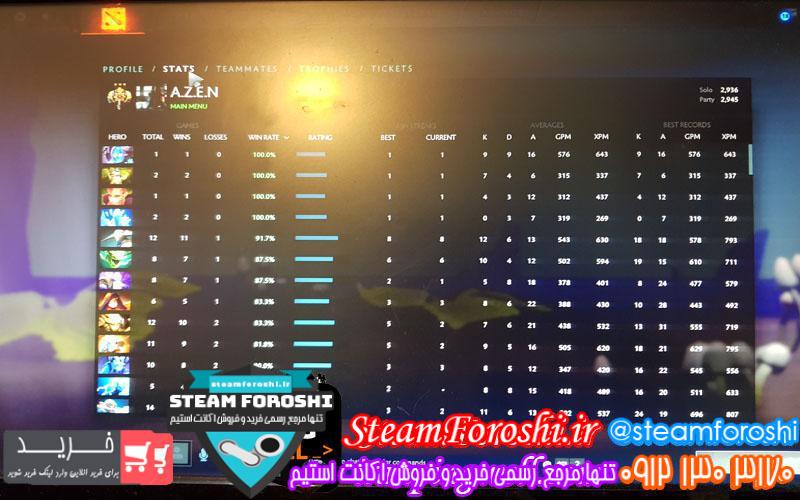 فروش اکانت دوتا ۲ کد 1246