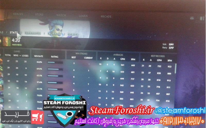 فروش اکانت دوتا ۲ کد 1276