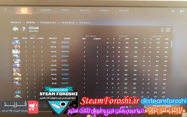 فروش اکانت دوتا ۲ کد 1590
