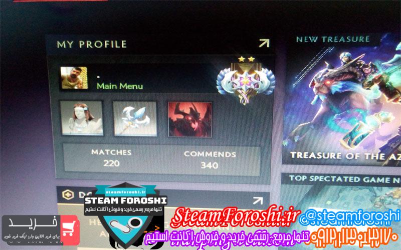 فروش اکانت دوتا ۲ کد 1858