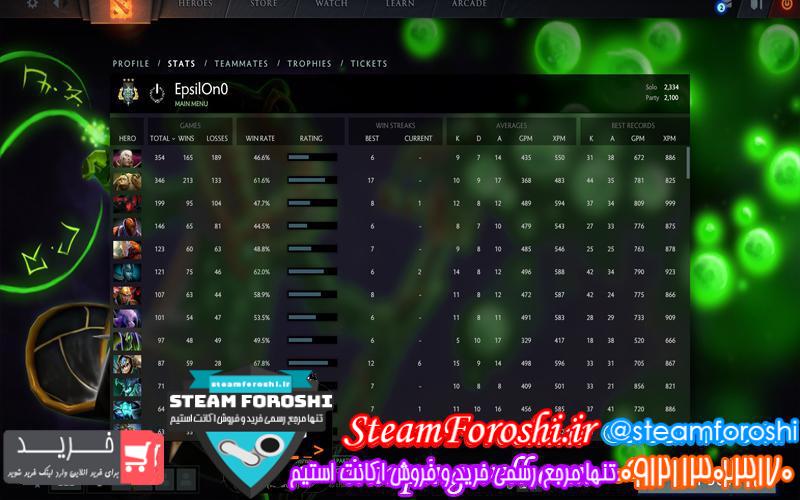 فروش اکانت دوتا ۲ کد 1793