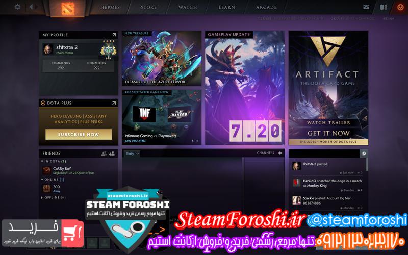 فروش اکانت دوتا ۲ کد 1795