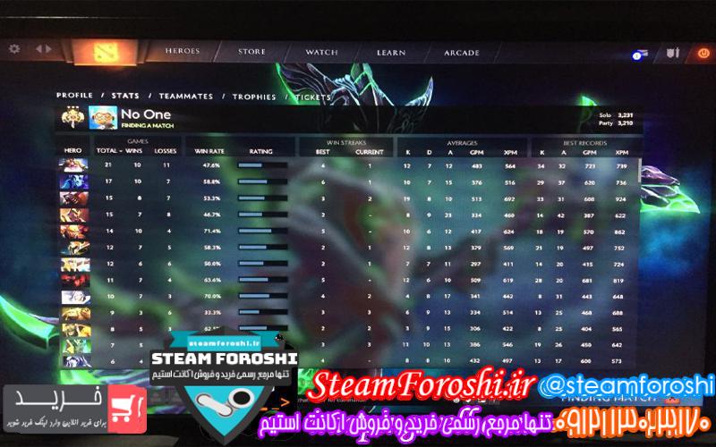 فروش اکانت دوتا ۲ کد 1811