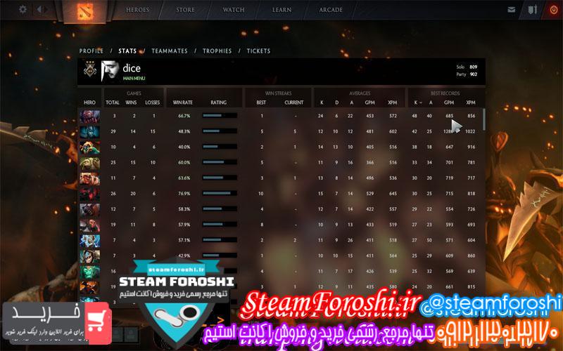 فروش اکانت دوتا ۲ کد 1866