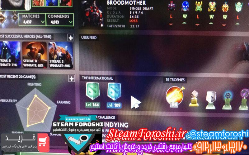 فروش اکانت دوتا ۲ کد 1880