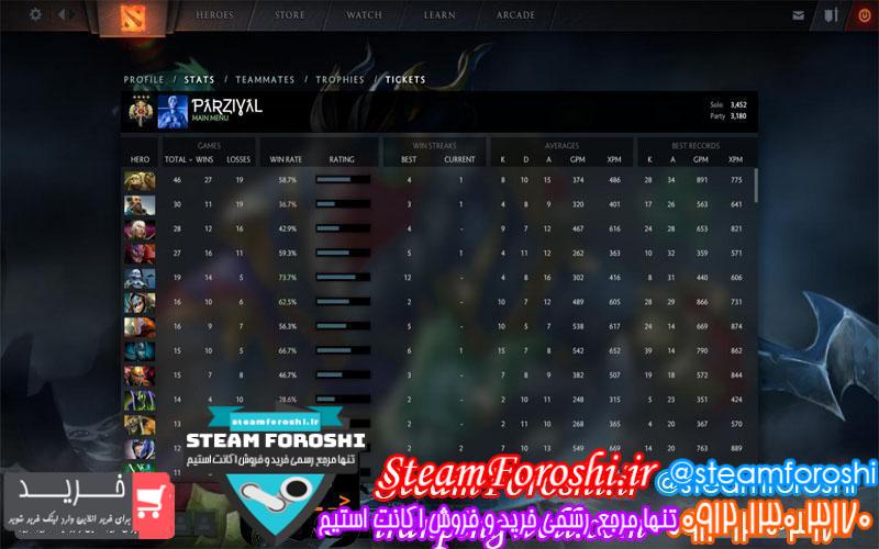 فروش اکانت دوتا ۲ کد 1902