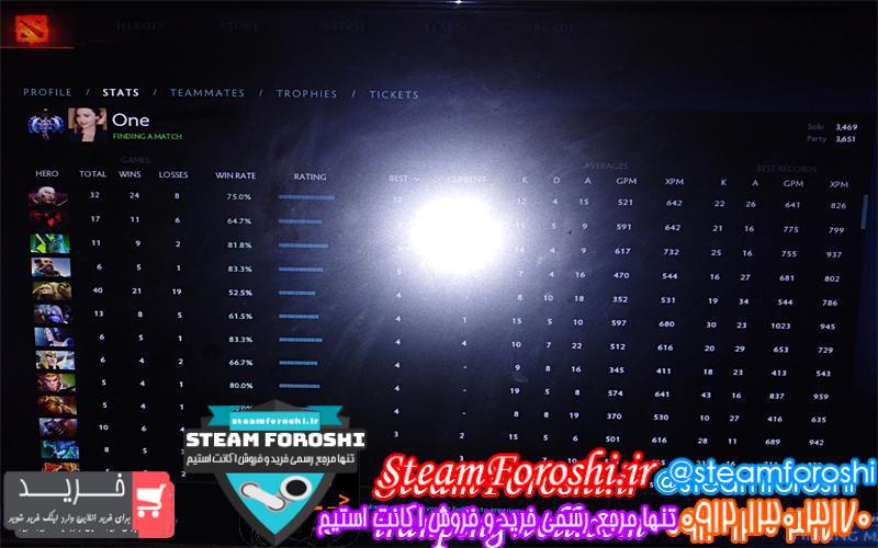 فروش اکانت دوتا ۲ کد 2000