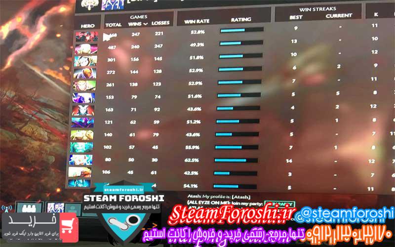 فروش اکانت دوتا ۲ کد 2102