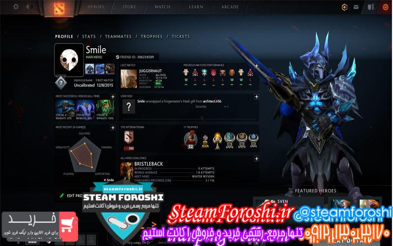 فروش اکانت دوتا ۲ کد 2111