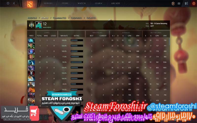 فروش اکانت دوتا ۲ کد 2147