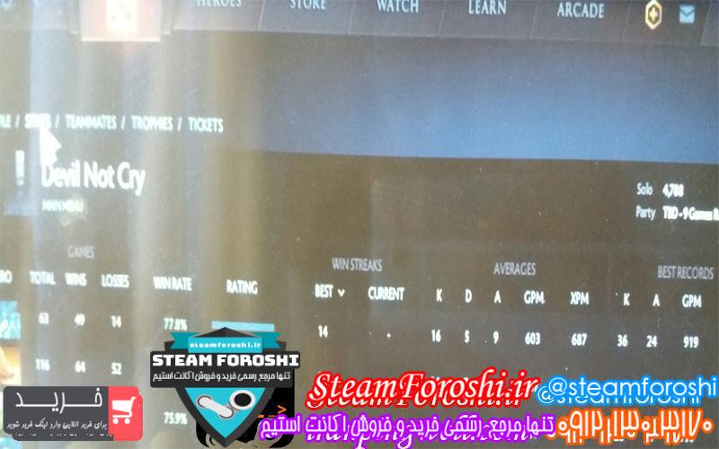 فروش اکانت دوتا ۲ کد 2223