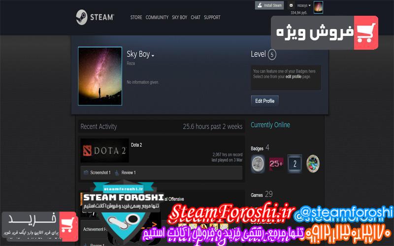 فروش اکانت دوتا ۲ کد 2244