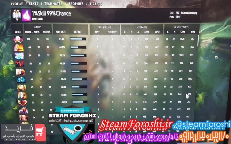 فروش اکانت دوتا ۲ کد 2317