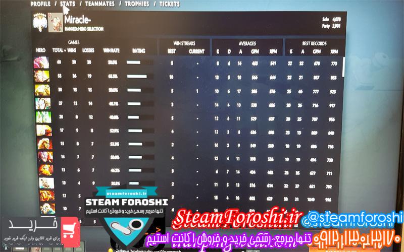 فروش اکانت دوتا ۲ کد 2340