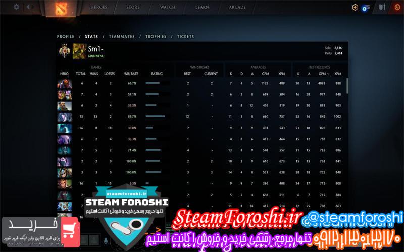 فروش اکانت دوتا ۲ کد 2379