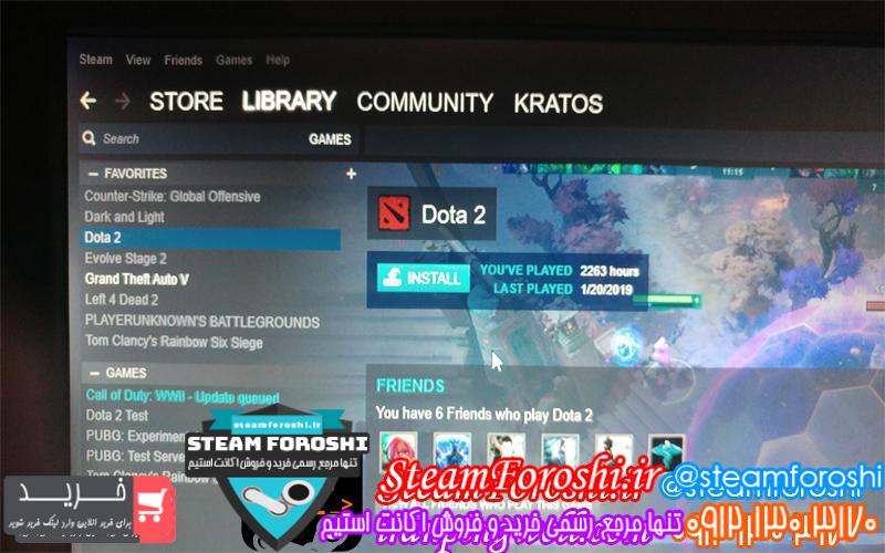 فروش اکانت دوتا ۲ کد 2506