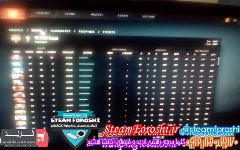 فروش اکانت دوتا ۲ کد 2544