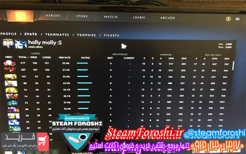 فروش اکانت دوتا ۲ کد 2547