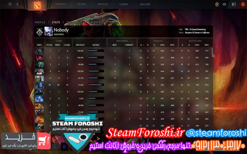 فروش اکانت دوتا ۲ کد 2564