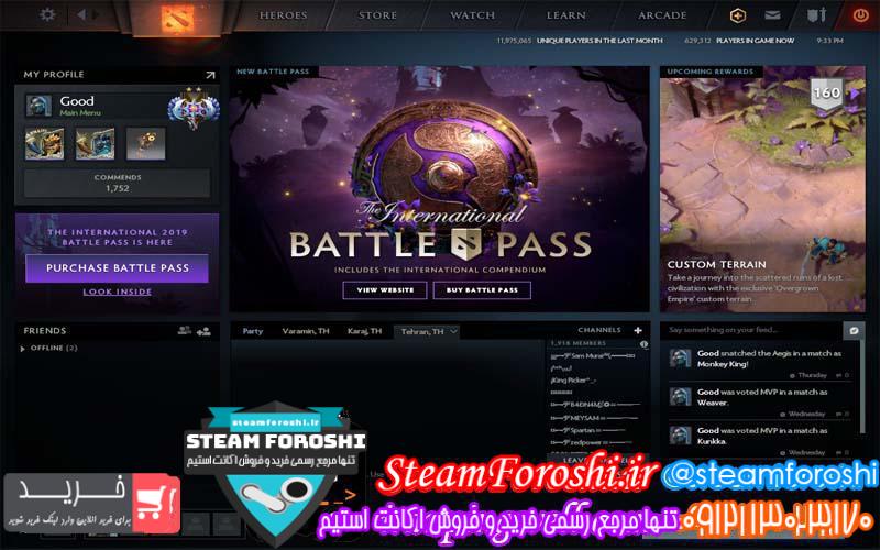 فروش اکانت دوتا ۲ کد 2627