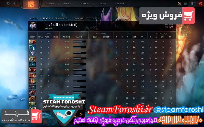 فروش اکانت دوتا ۲ کد 2635