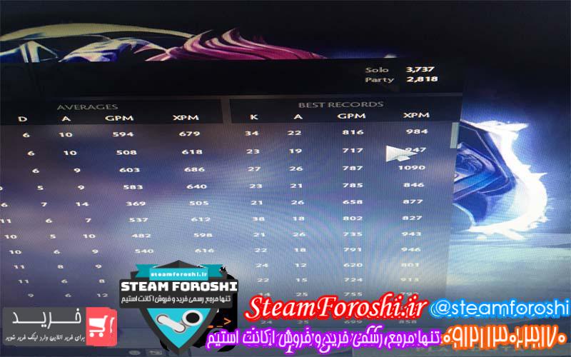 فروش اکانت دوتا ۲ کد 2763