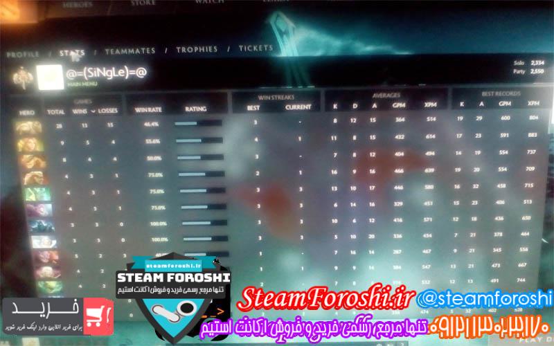 فروش اکانت دوتا ۲ کد 2852