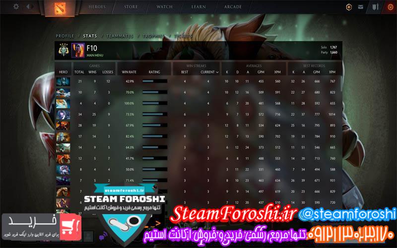 فروش اکانت دوتا ۲ کد 2866