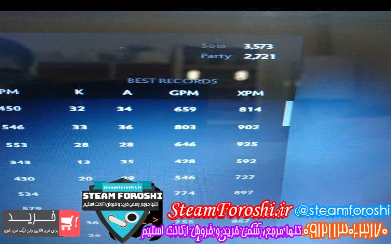 فروش اکانت دوتا ۲ کد 2921