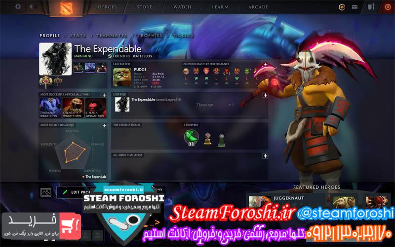 فروش اکانت دوتا ۲ کد 2984