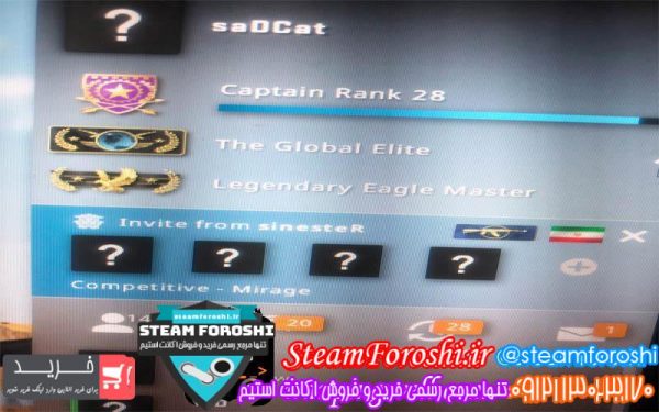 فروش اکانت cs go کد 2992