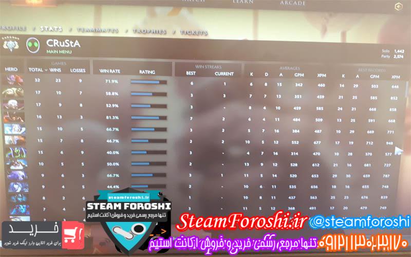 فروش اکانت دوتا ۲ کد 3026