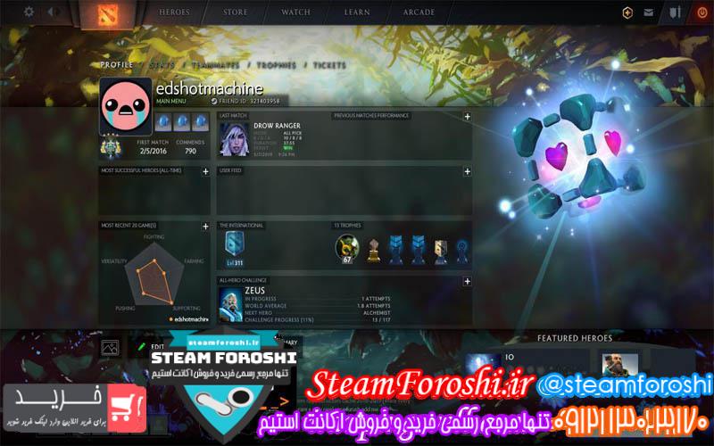 فروش اکانت دوتا ۲ کد 3108