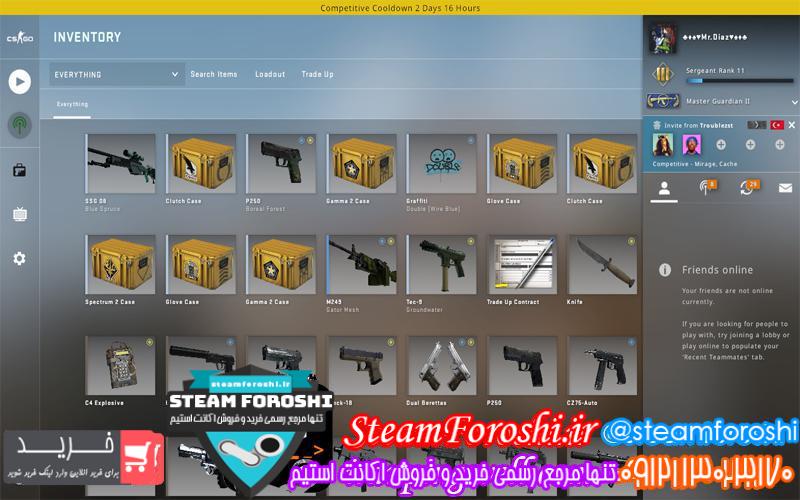 فروش اکانت cs go کد 3217