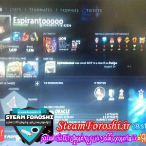 فروش اکانت دوتا ۲ کد ۳۳۰۸