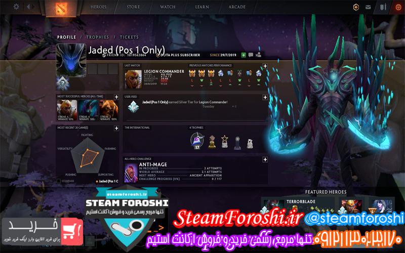 فروش اکانت دوتا ۲ کد ۳۲۷۵