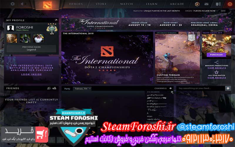 فروش اکانت دوتا ۲ کد ۳۳۳۴