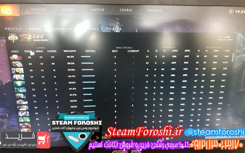 فروش اکانت دوتا ۲ کد ۳۳۵۶