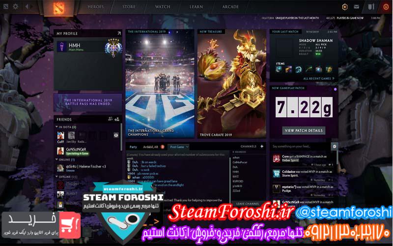 فروش اکانت دوتا ۲ کد ۳۴۰۳