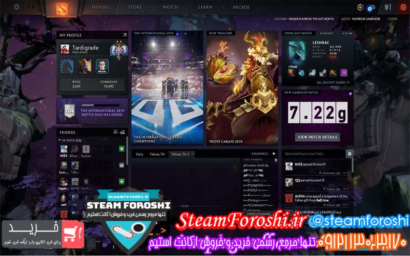 فروش اکانت دوتا ۲ کد ۳۴۰۵