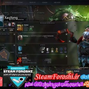 فروش اکانت دوتا ۲ کد ۳۴۰۹